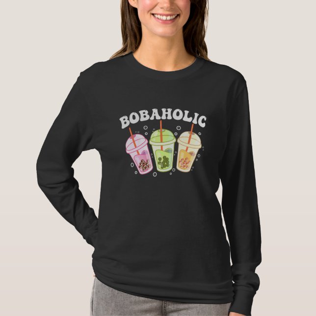 Boba Tea Design for Bubble Tea - Boba-Holie T Shirt (Framsida)