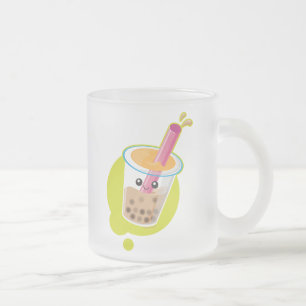 Boba Tea Frostad Glasmugg
