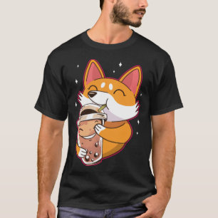 Boba Tea Kawaii Corgi betande djur T Shirt