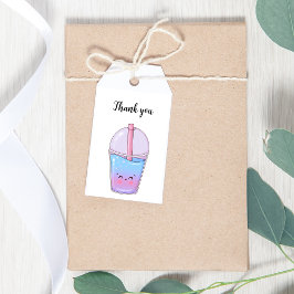 Boba Tea Kawaii Presentetikett