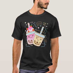 Boba Tea Mjölk Tea Bubble Tea Kawaii Cute Fairy Ke T Shirt
