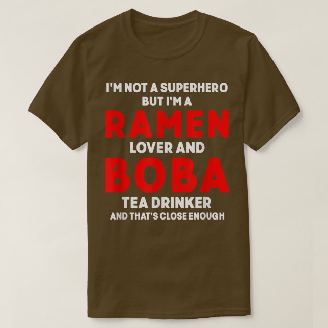 Boba Tea Ramen Cute Kawaii Bubble Mjölk Tea 245 T Shirt (Design framsida)