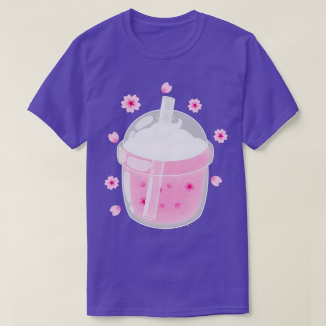 Boba tea sakura rosa t shirt (Design framsida)