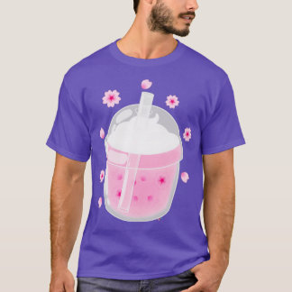 Boba tea sakura rosa t shirt
