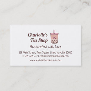 Boba Tea Shop och Royalty Business Cards Visitkort