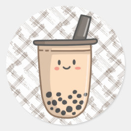 Boba-Tea Sticker Runt Klistermärke