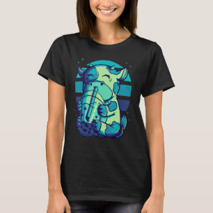 Boba Tea Sunset Night Time Bubble Cow Kids T Shirt