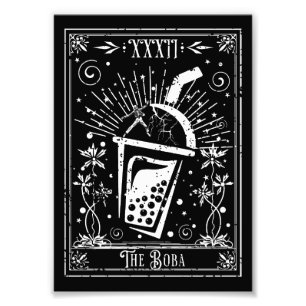 Boba Tea Tarot Card Fototryck