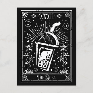 Boba Tea Tarot Card Vykort