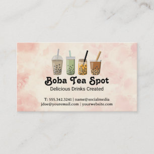 Boba Teadrycker Variation Visitkort