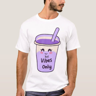 Boba Vibes Endast 🧋 | Cute Kawaii Bubble Tea Desi T Shirt