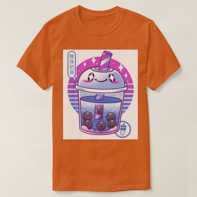 Boba Wave Tea T Shirt (Design framsida)