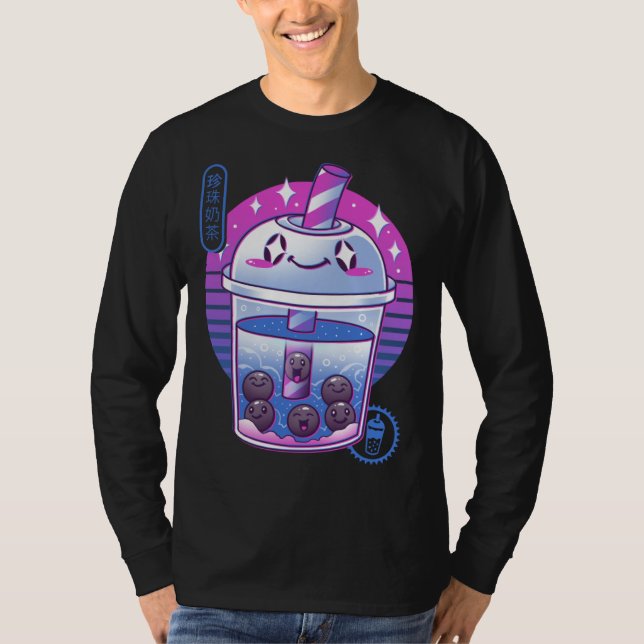 Boba Wave Tea T Shirt (Framsida)