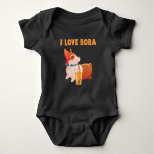 Boba Welsh Corgi Pembroke Bubble Tea Kawaii Hund T Shirt