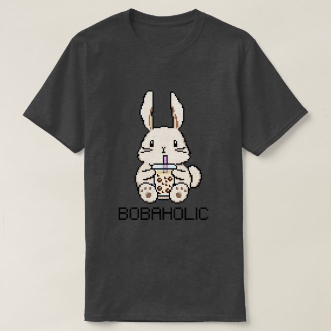 Bobahohoxel Bunny Kärlek Boba Tea T Shirt (Design framsida)