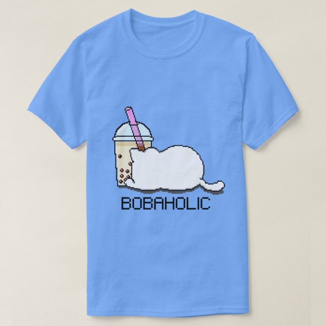 Bobahohoxel Cat Kärlek Boba Tea T Shirt (Design framsida)