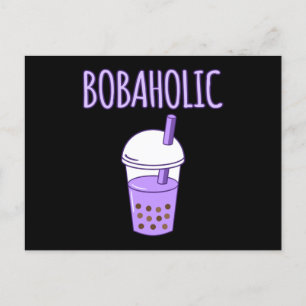 Bobaholbubble Boba Kawaii Tea Graphic Vykort