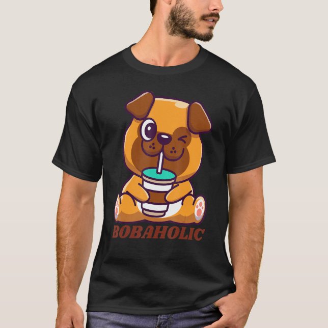 BobaholBubble Tea Japansk Boba Mjölk Tea T Shirt (Framsida)