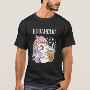 Bobaholfuny Unicorn Bubble Tea Shirts Women Bo T Shirt