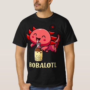 Bobalotl Axolotl Boba Tea Bubble Mjölk Anime Älska T Shirt