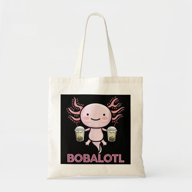 Bobalotl Axolotl Boba Tea Tygkasse (Framsidan)