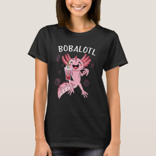 Bobalotl Axolotl Cute Axolotl Drinking Boba Tea T Shirt