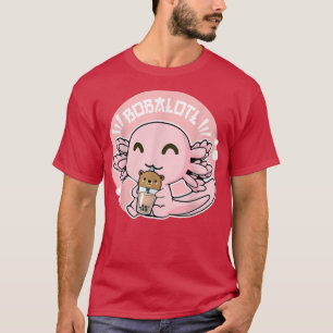 Bobalotl Boba Kawaii Axolotl Boba Bubble Mjölk Tea T Shirt