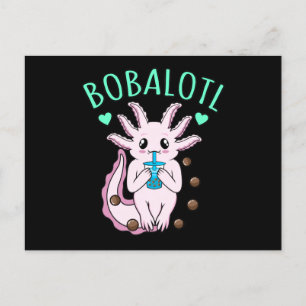 Bobalotl Kawaii Animal Axolotl Älskare Pet Owner G Inbjudan Vykort