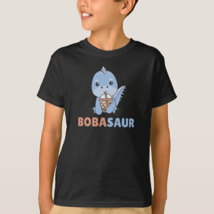 Bobasaur Boba Dinosaur Dino Bubble Tea T Shirt