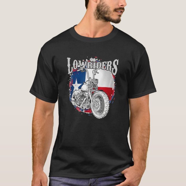 Bobber Low Rider Clothes Chicano Cholo Vicla Lowri T Shirt (Framsida)