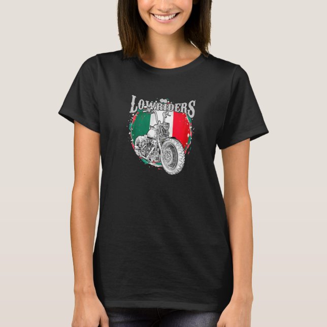 Bobber Low Rider Clothes Chicano Cholo Vicla Lowri T Shirt (Framsida)