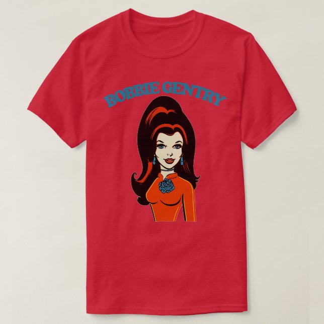 Bobbie Gentry Retro Stil Fläkt Design T Shirt (Design framsida)