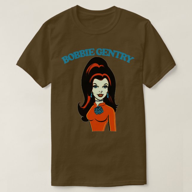 Bobbie Gentry Retro Stil Fläkt Design T Shirt (Design framsida)