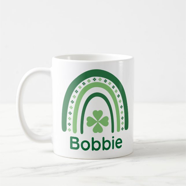 Bobbie Namn Klöver Boho Rainbow Kaffemugg (Vänster)