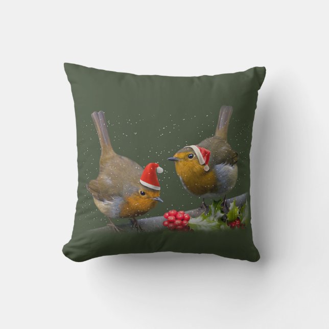 Bobbin'Robins Pillow Kudde (Framsida)