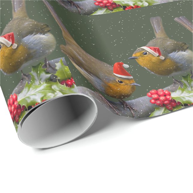 Bobbin'Robins Wrapping Papper Presentpapper (Rullad Hörn)