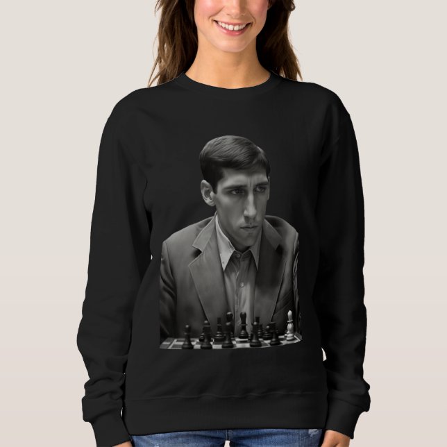 Bobby Behind Chess Board T Shirt (Framsida)