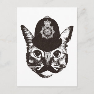 Bobby Cat Police Vykort