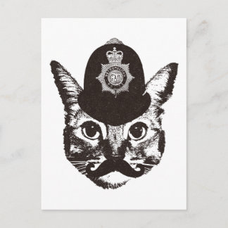 Bobby Cat Police Vykort