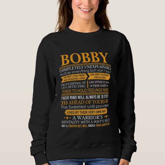 Bobby First Namn Shirt - Personlig Namn Bobby T (Framsida)