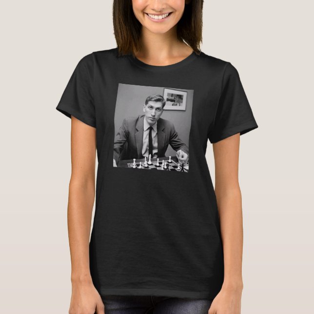 Bobby Fischer Chess T Shirt (Framsida)