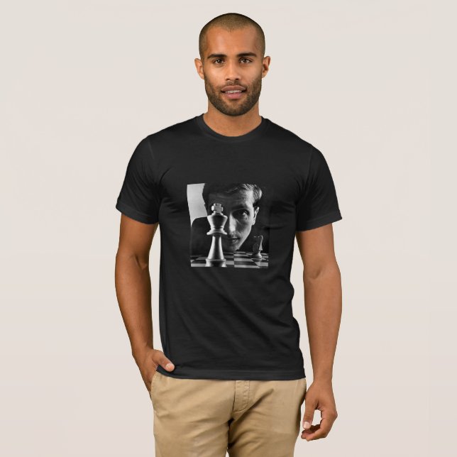 Bobby Fischer schackT-tröja T Shirt (Hel framsida)