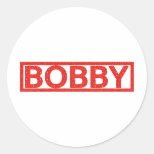 Bobby Frimärke Runt Klistermärke