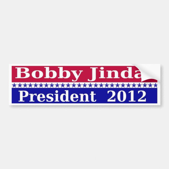 Bobby Jindal för den presidentbildekalet 2012 Bildekal (Framsidan)