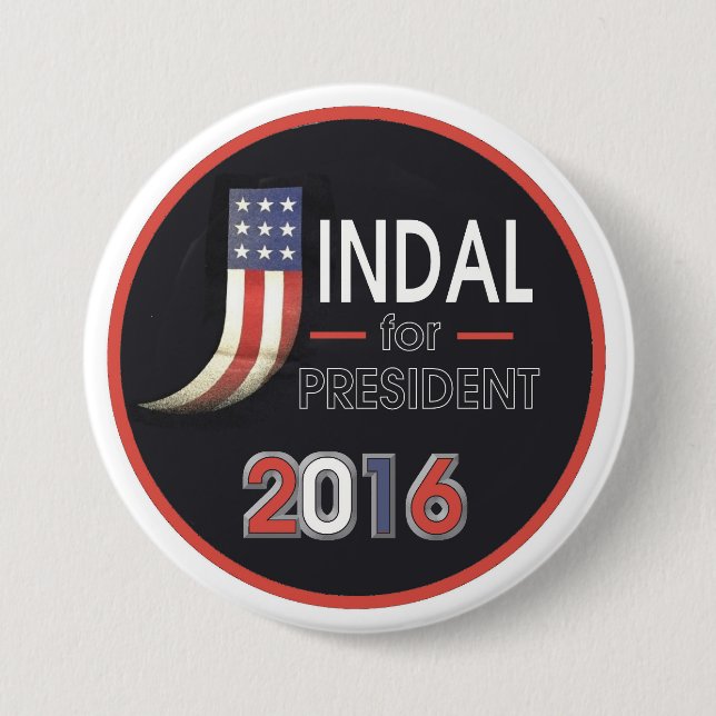 Bobby Jindal för presidenten 2016 Knapp (Framsida)