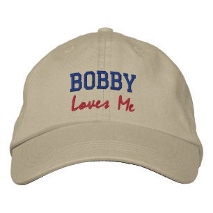 Bobby Kärlek Me Embroiderade Namn Hat / Cap Broderad Keps