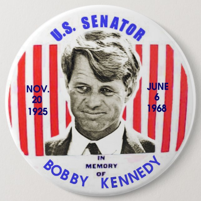 Bobby Kennedy minnesmärkepinback Knapp (Framsida)