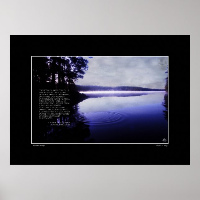 Bobby Kennedy Ripple of Hope Poster RKF Tal (Framsidan)