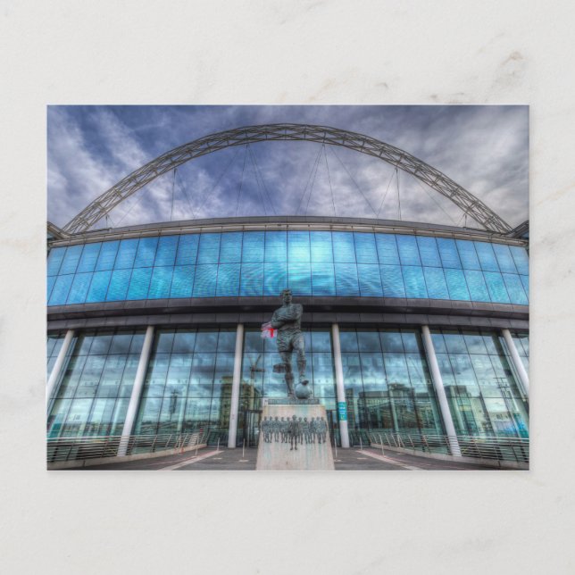 Bobby Moore Statue Wembley Stadium London Vykort (Framsida)