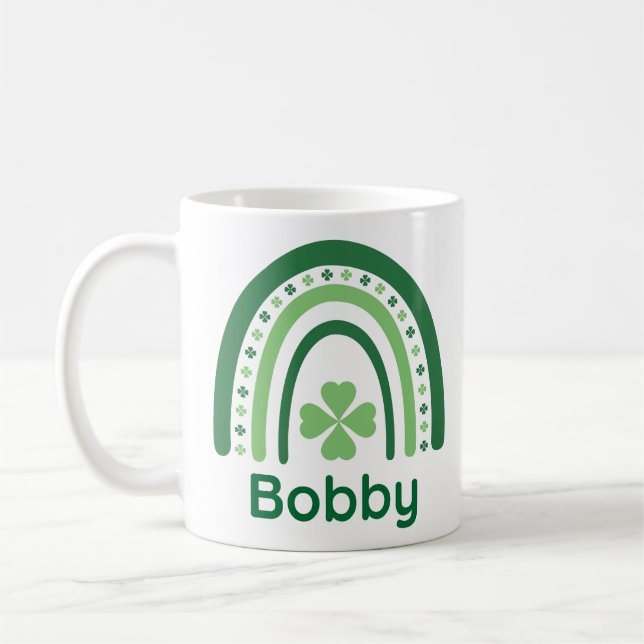 Bobby Namn Klöver Boho Rainbow Kaffemugg (Vänster)